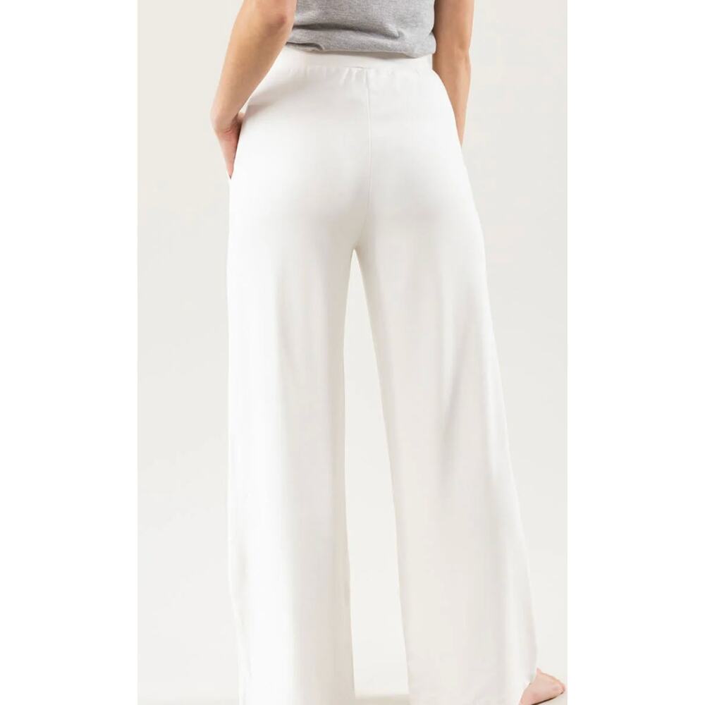 New Cozy Earth Womens Wide Leg Patch Pocket Bamboo Joggers Medium Black - Picture 3 of 7